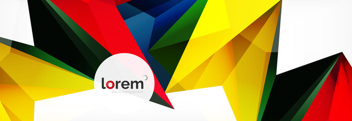 Modern geometric background. Poster template with polygonal elements