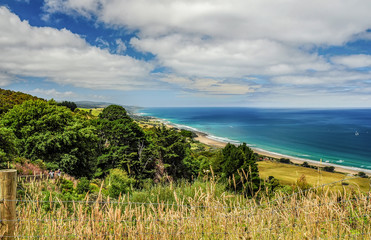 A favorite surfing spot on the Australian Pacific coast in Apollo Bay.