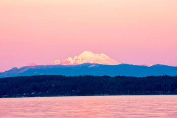 Sunset on Mount Baker, Washington