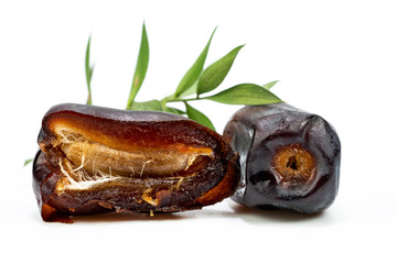 ripe date on white background