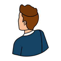 elegant businessman back avatar character