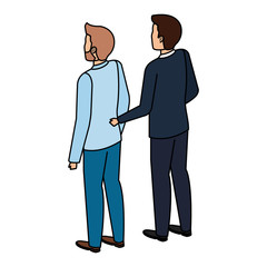 elegant businessman back avatar character