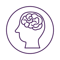 brain storming with head profile