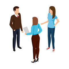 Obraz premium group of business people avatars characters