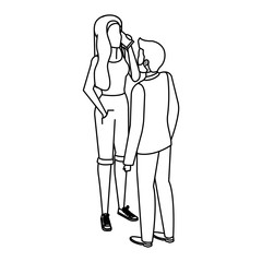 couple avatar characters icons