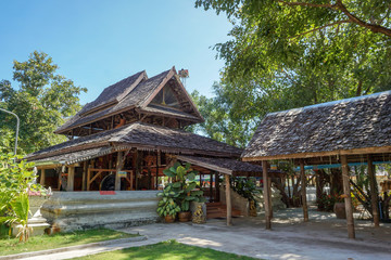Fototapeta premium Beautiful landscape of ancient temple in wat wangkam Temple, Khao Wong, Kalasin, Thailand
