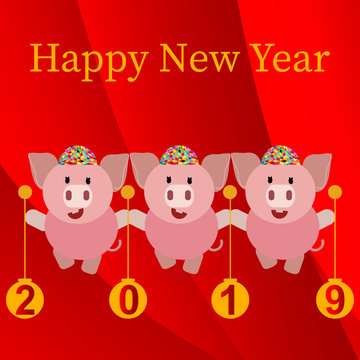 3 pigs happy new year 2