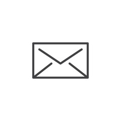 Envelope message outline icon. linear style sign for mobile concept and web design. Email, mail simple line vector icon. Symbol, logo illustration. Pixel perfect vector graphics