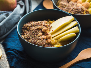 Cozy Breakfast food concept with turmeric amaranth