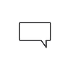 Chat message outline icon. linear style sign for mobile concept and web design. Speech simple line vector icon. Symbol, logo illustration. Pixel perfect vector graphics