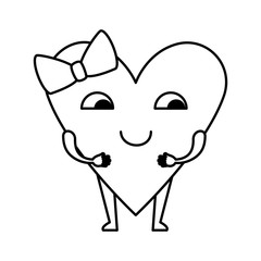 heart love female kawaii character
