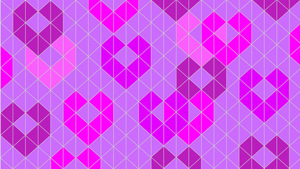 vector heart geometric background pattern