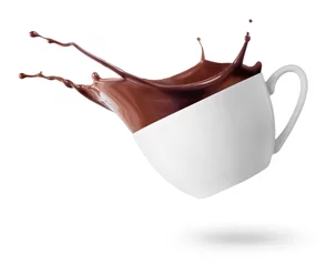 Keuken spatwand met foto hot chocolate or cocoa in cup © alter_photo