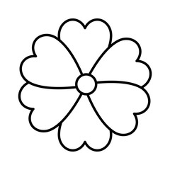 beautiful flower decorative icon