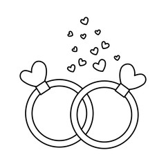 rings with hearts love