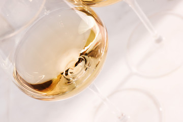 close up wine glass detail