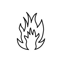 Flame fire pictogram. Vector illustration.