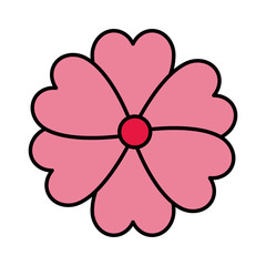 beautiful flower decorative icon