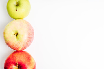Creative layout made of fruits on a white background