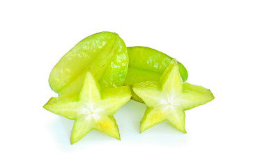 Star apple on white background.