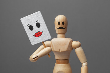 Man in the body of woman. Mask or hidden transvistit or transsekual, latent transgender