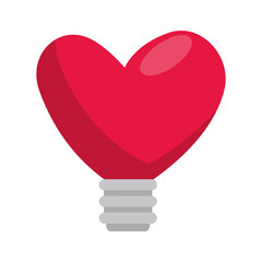 bulb with heart shape
