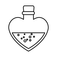 bottle with heart shape
