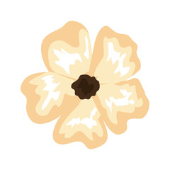 beautiful flower decorative icon