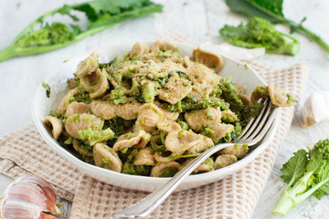 Orecchiette with turnip greens