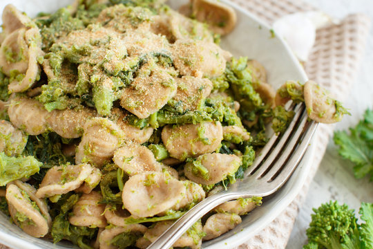 Orecchiette with turnip greens