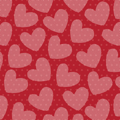 red hearts love pattern