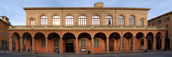 Fototapeta na wymiar Panoramic view of Teatro Comunale of Bologna, Italy