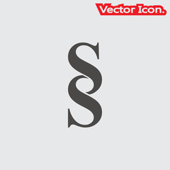 Paragraph icon isolated sign symbol and flat style for app, web and digital design. Vector illustration.