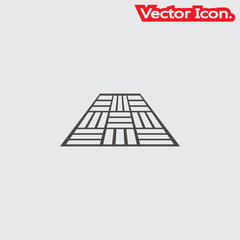 parquet floor icon isolated sign symbol and flat style for app, web and digital design. Vector illustration.