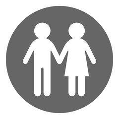 Heterosexual couple icon. Vector.