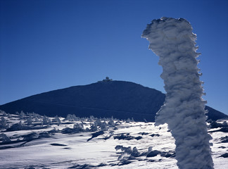 trial to Sniezka Mountain and view to shelter on Sniezka - Karkonosze Mountains, Karkonosze...