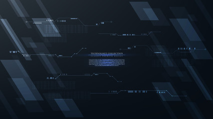 Abstract digital technology futuristic cyber system background vector
