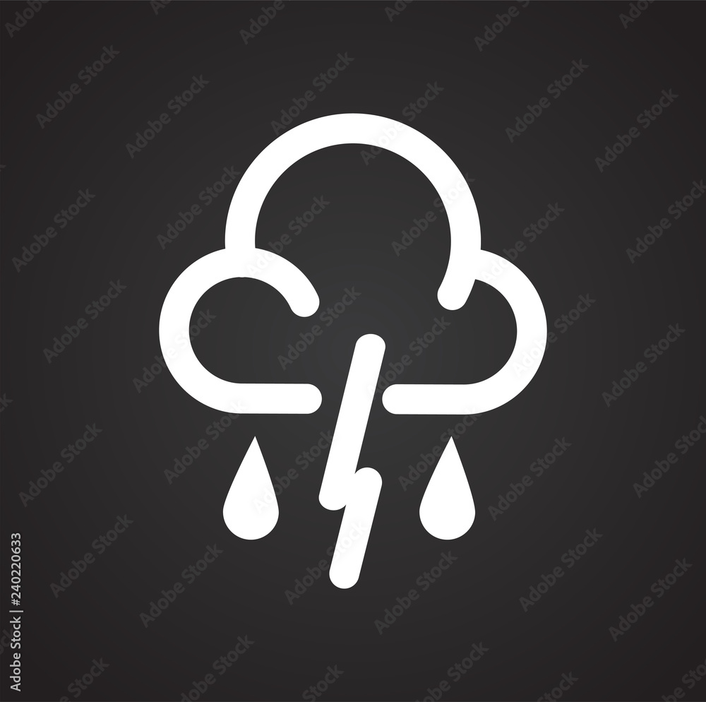 Poster weather lightning icon on white background for graphic and web design, modern simple vector sign. in