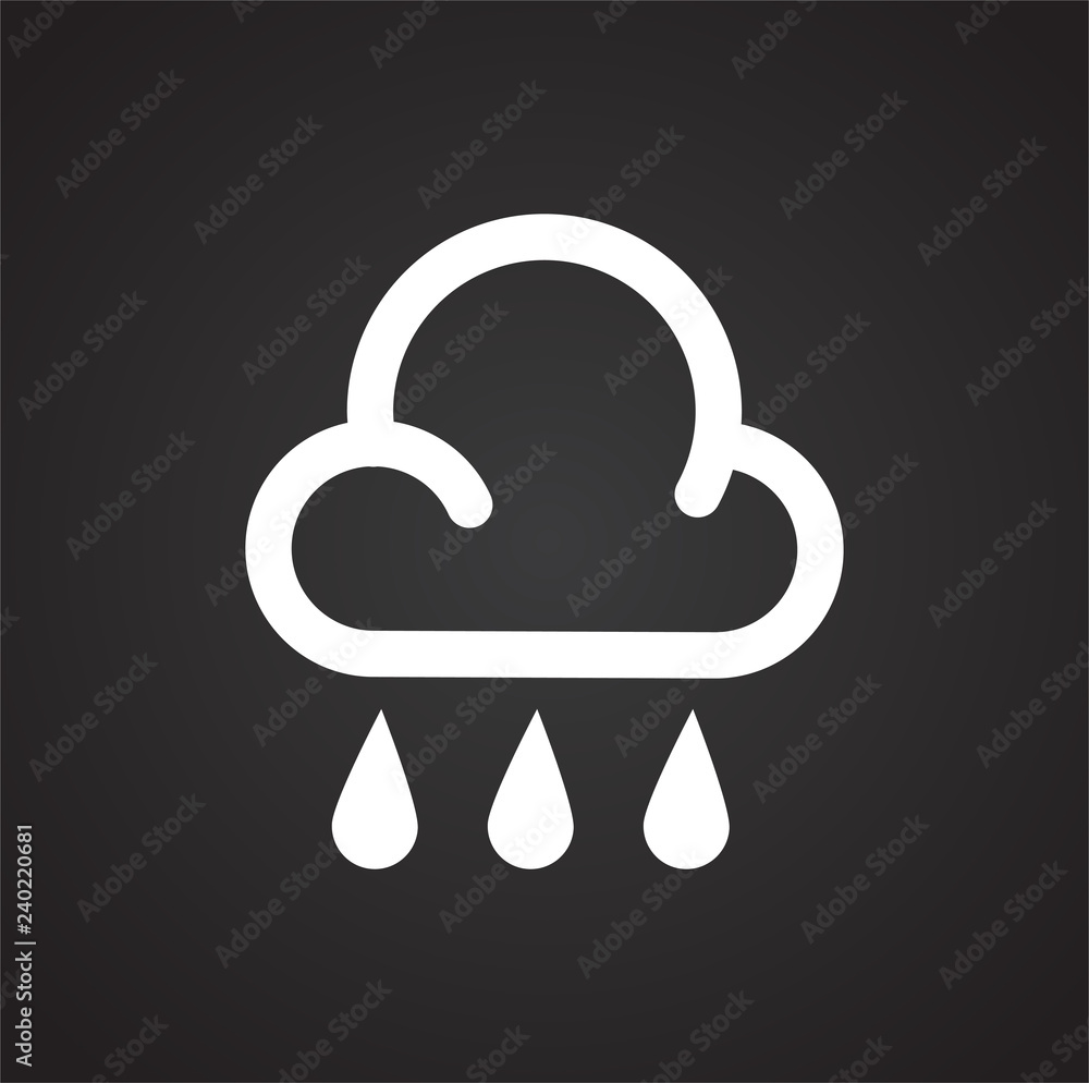 Fototapete weather rain icon on white background for graphic and web design, modern simple vector sign. interne