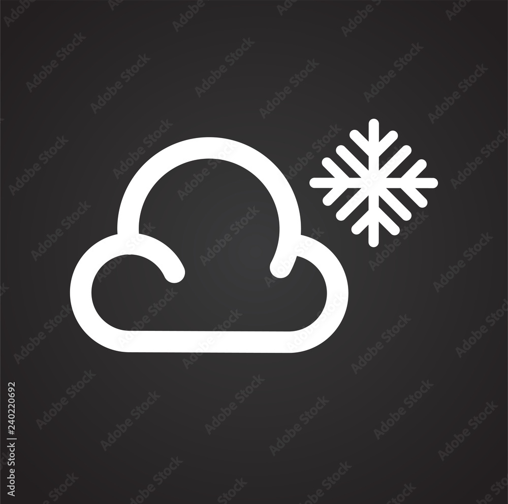 Fototapete Weather snow icon on white background for graphic and web design, Modern simple vector sign. Internet concept. Trendy symbol for website design web button or mobile app