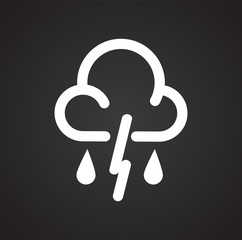 Weather lightning icon on white background for graphic and web design, Modern simple vector sign. Internet concept. Trendy symbol for website design web button or mobile app