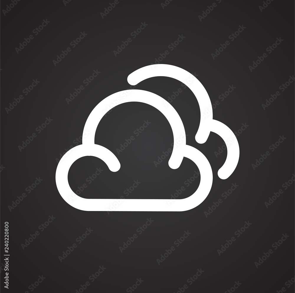 Poster weather cloud icon on white background for graphic and web design, modern simple vector sign. intern
