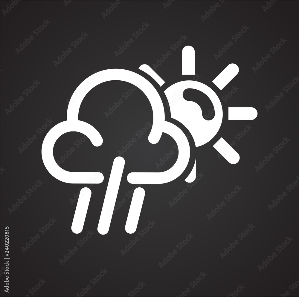 Fototapete Weather rain icon on white background for graphic and web design, Modern simple vector sign. Internet concept. Trendy symbol for website design web button or mobile app
