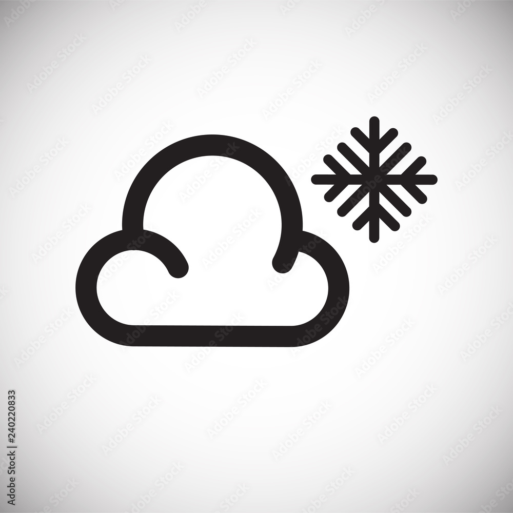 Fototapete Weather snow icon on white background for graphic and web design, Modern simple vector sign. Internet concept. Trendy symbol for website design web button or mobile app