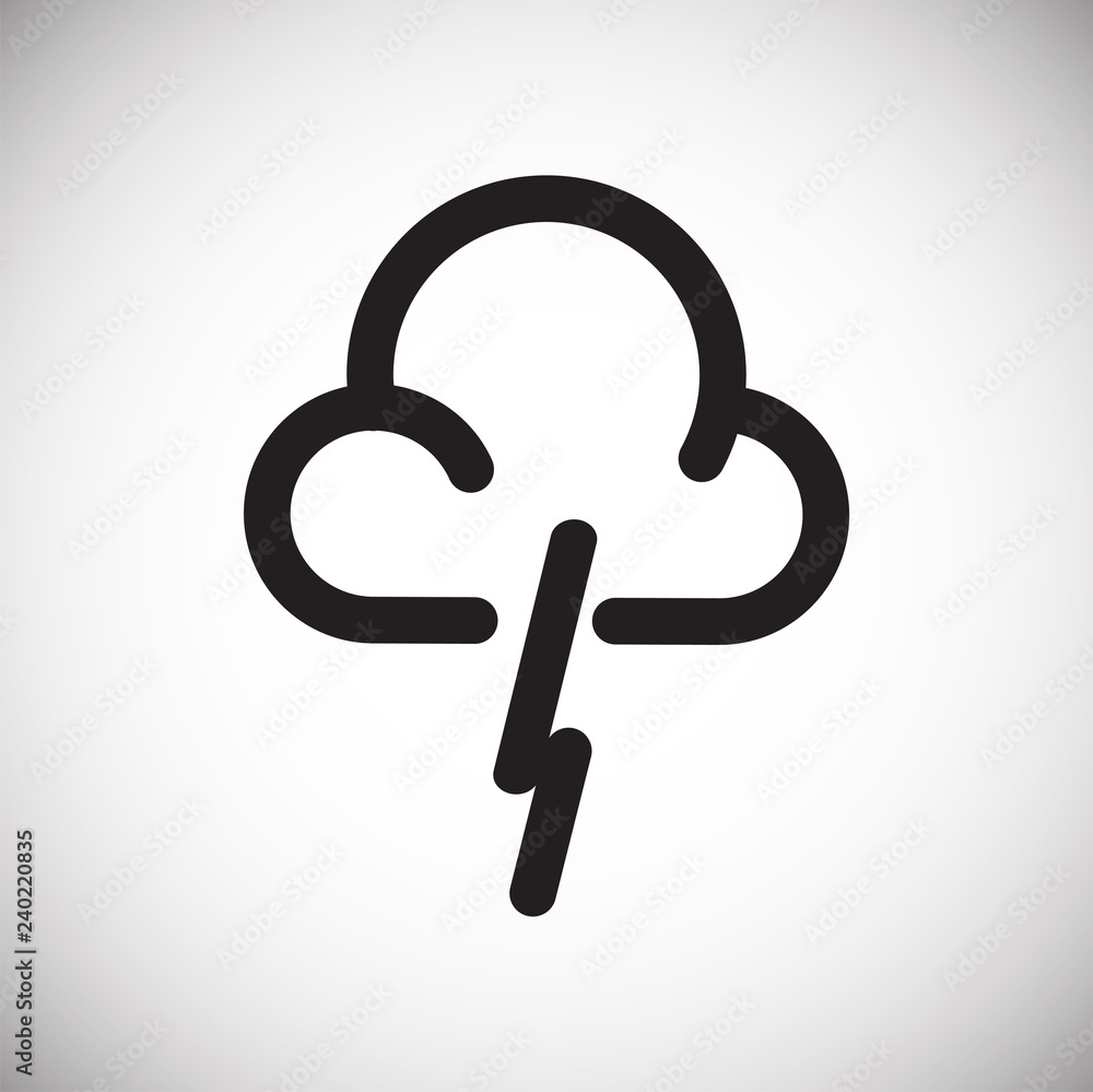 Poster weather lightning icon on white background for graphic and web design, modern simple vector sign. in