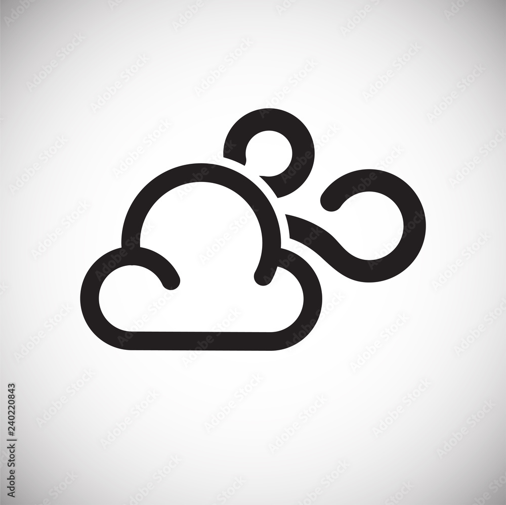 Poster weather windy icon on white background for graphic and web design, modern simple vector sign. intern