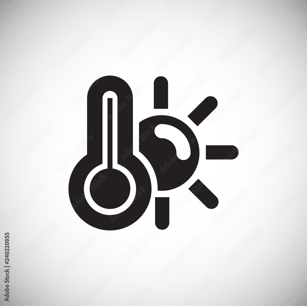 Fototapete waether temperature icon on white background for graphic and web design, modern simple vector sign. 