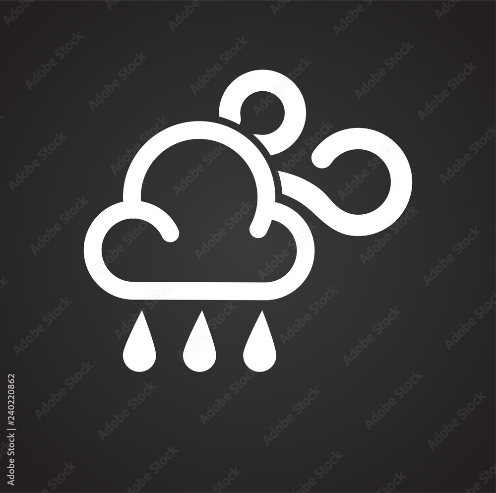Fototapete Weather rain icon on white background for graphic and web design, Modern simple vector sign. Internet concept. Trendy symbol for website design web button or mobile app