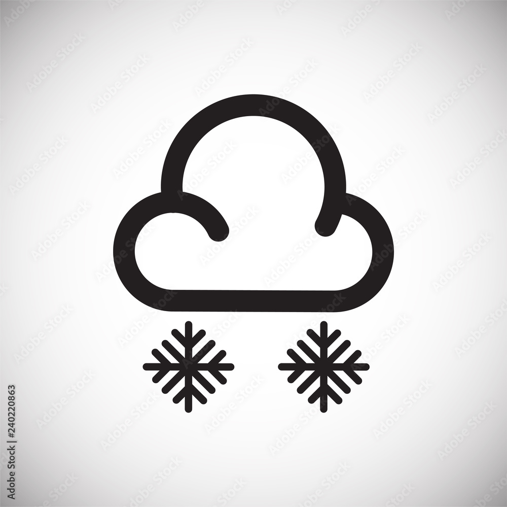 Poster weather snow icon on white background for graphic and web design, modern simple vector sign. interne