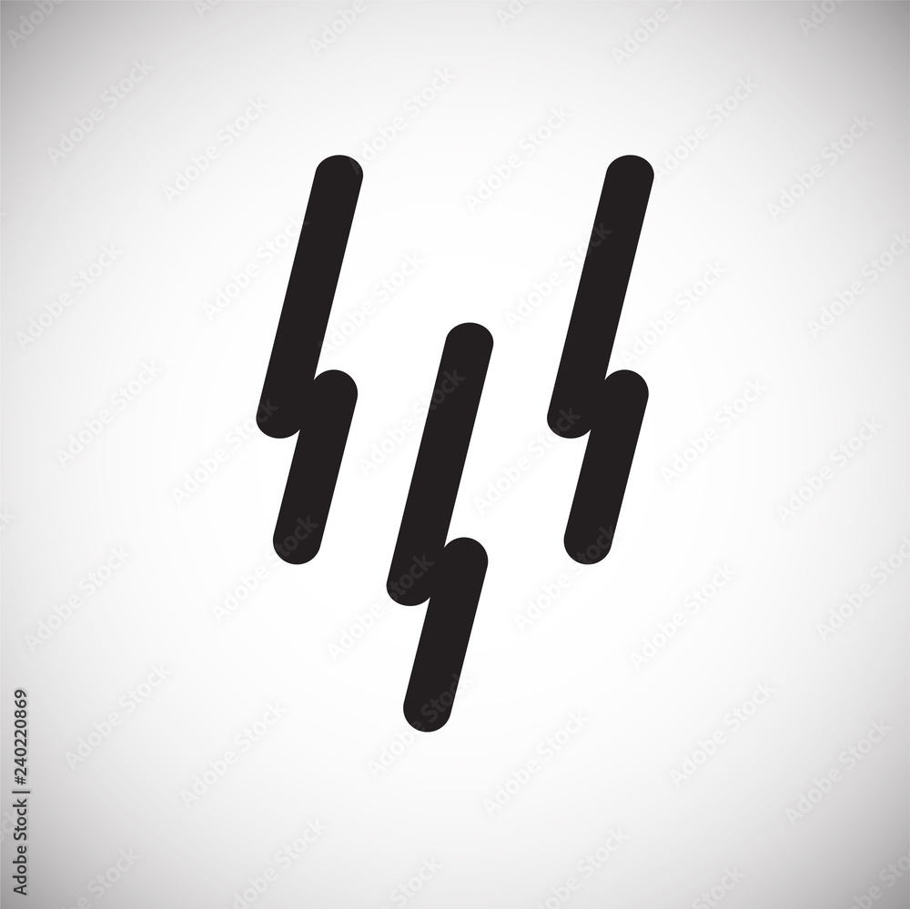 Poster weather lightning icon on white background for graphic and web design, modern simple vector sign. in